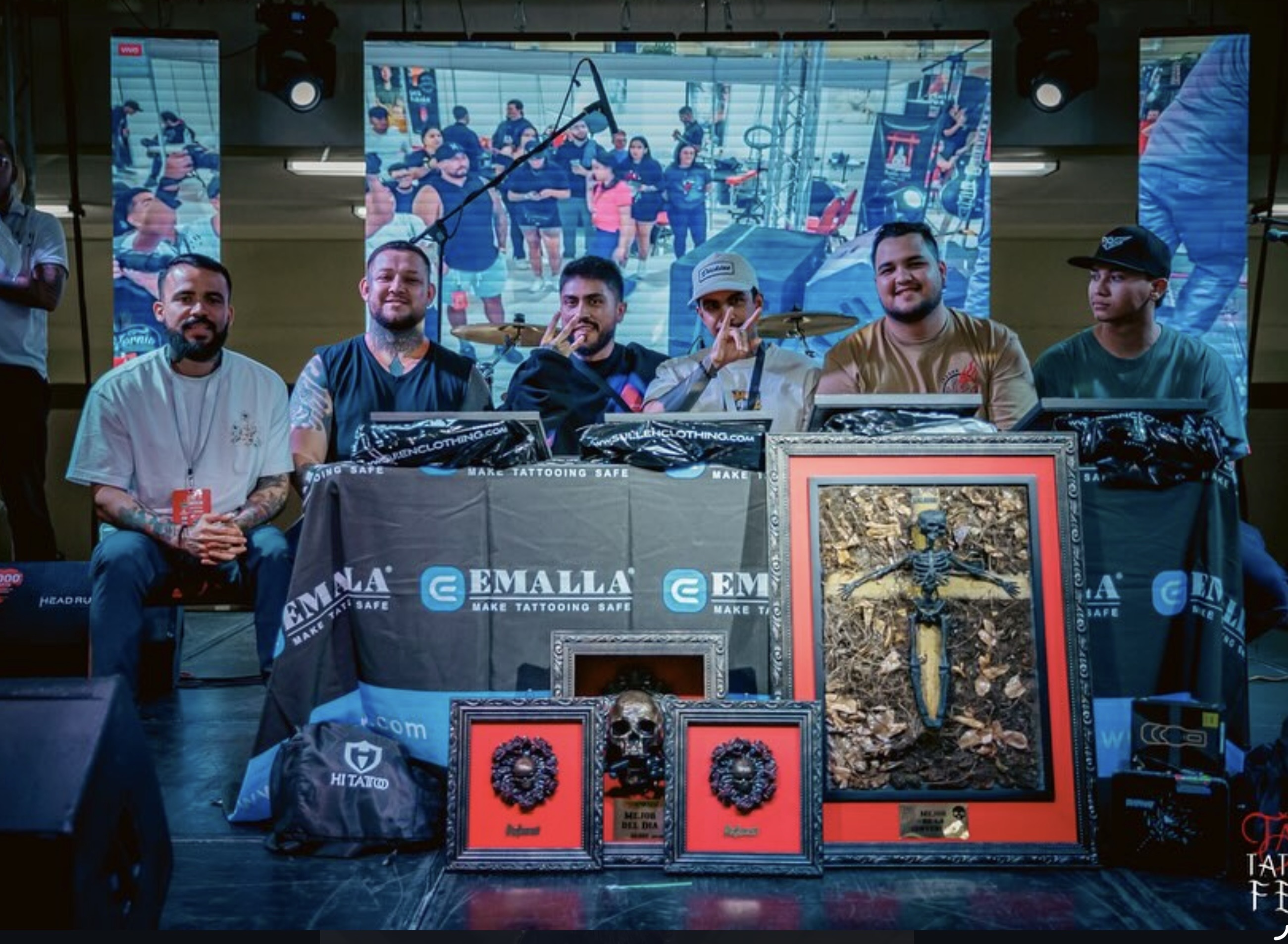 The judging panel at Taboo Tattoo Fest in Honduras