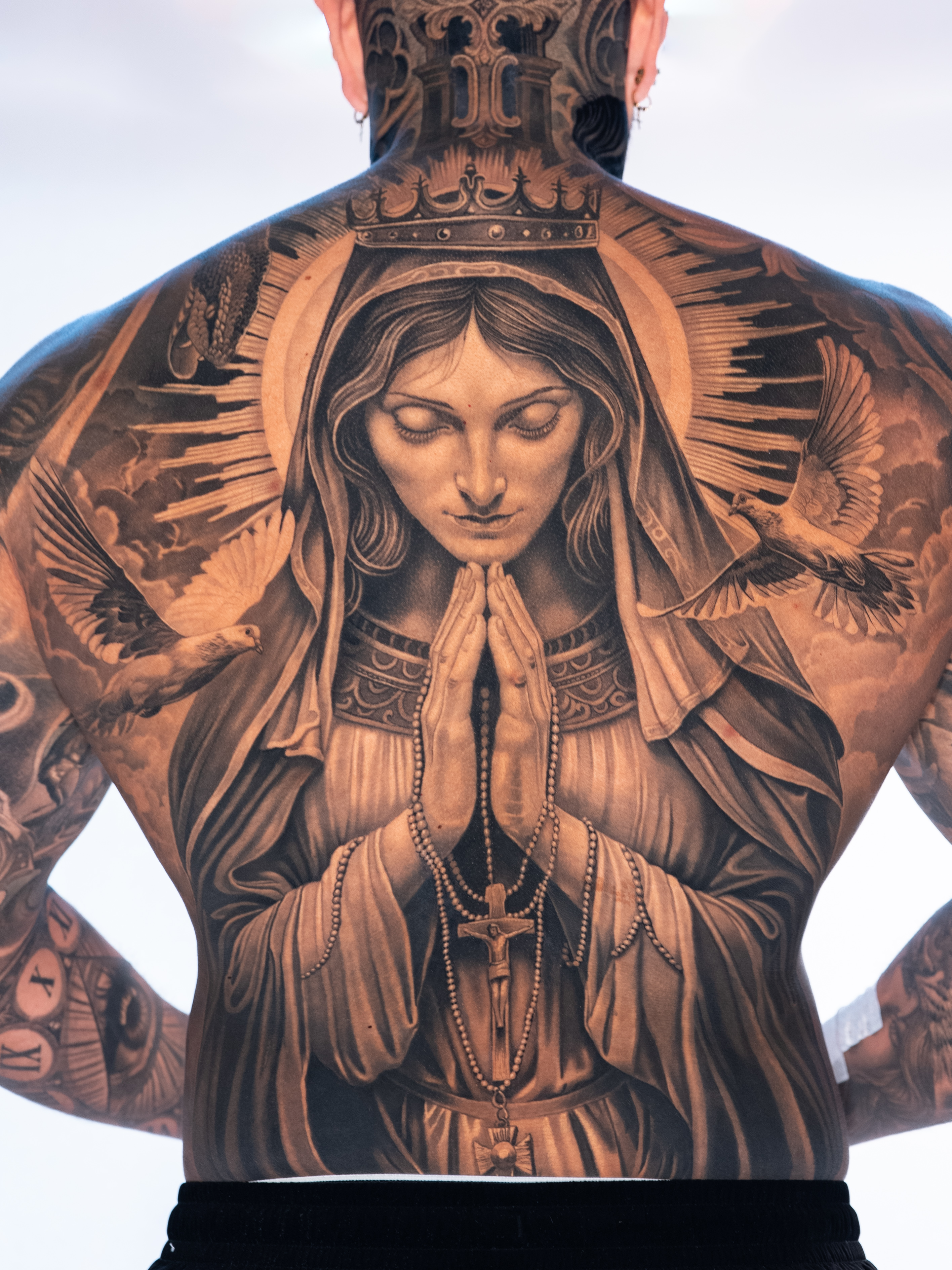 VIRGEN — Back Piece / Black & Grey