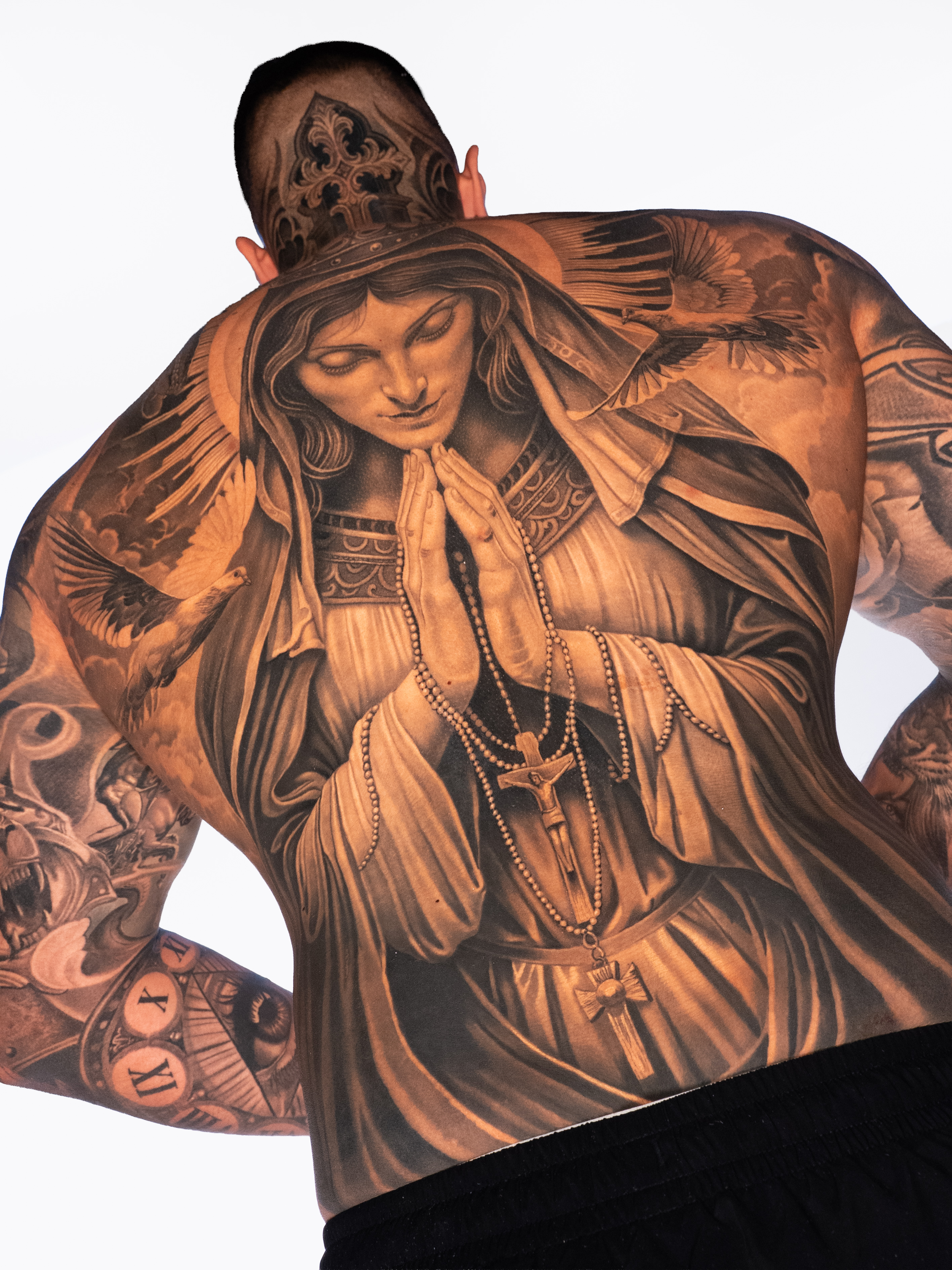 VIRGEN — Back Piece / Black & Grey, photograph 5