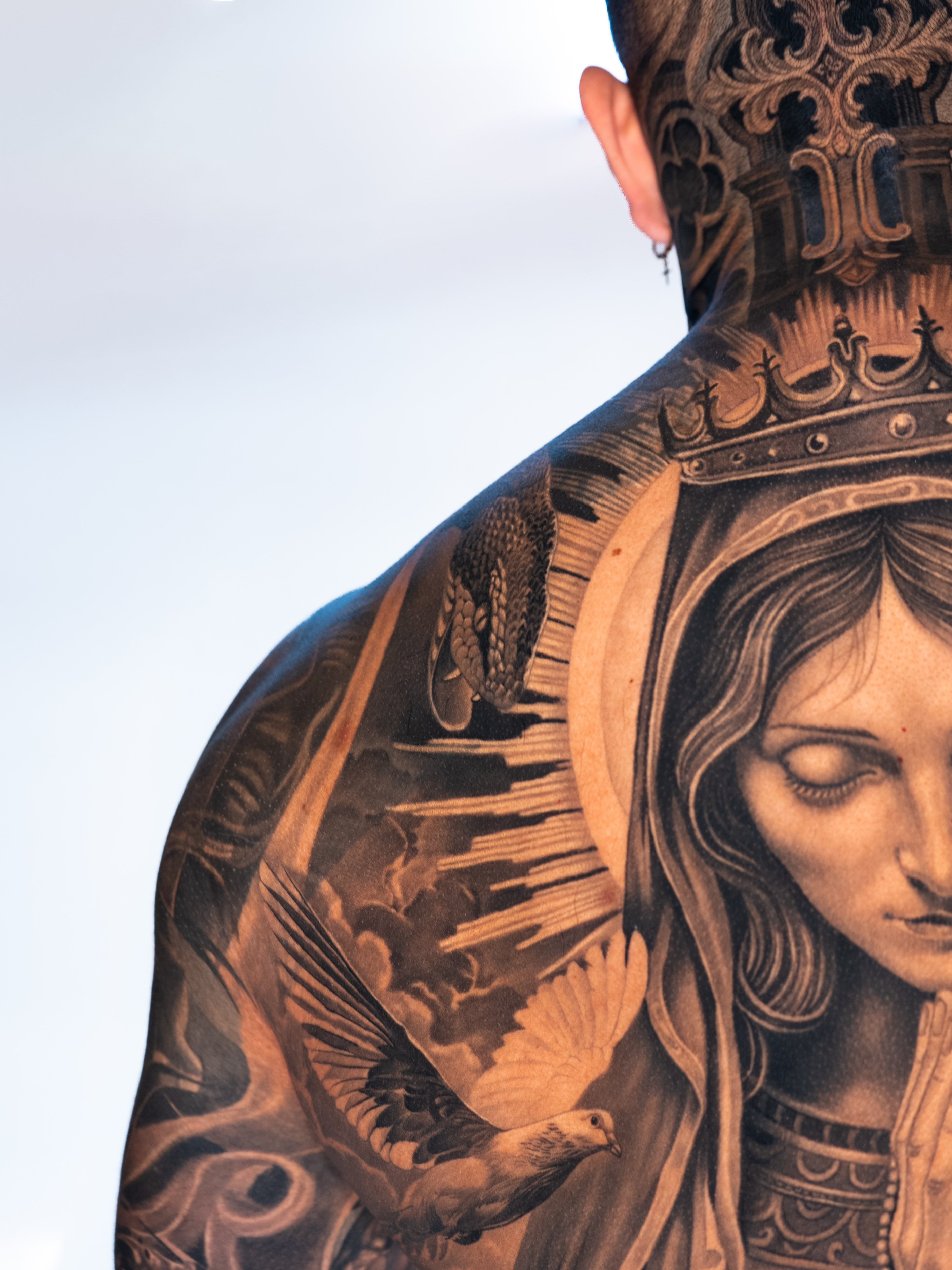VIRGEN — Back Piece / Black & Grey, photograph 7